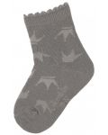 Детски чорапи Sterntaler - С коронки, 17/18 размер, 6-12 месеца, сиви - 1t