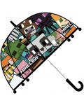 Детски чадър Uwear - Minecraft World, 45 cm - 1t