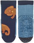 Детски чорапи със силиконова подметка Sterntaler - С хамелеон, 19/20 размер, 12-18 месеца, сини - 3t