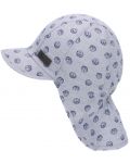 Детска лятна шапка с платка с UV 50+ защита Sterntaler - С котвички, 51 cm, 18-24 месеца, сива - 1t