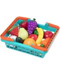 Детски комплект Battat - Кошница за пазар с плодове и зеленчуци - 1t