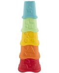 Детска играчка 2 в 1 Chicco  - Кула с чаши, 10 части - 1t