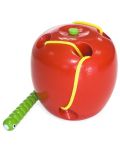Детска играчка Viga - Дървена ябълка с червейче - 2t