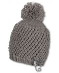 Детска плетена шапка с помпон Sterntaler - 51 cm, 18-24 месеца, сива - 1t