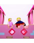 Детска дървена играчка Bigjigs - Замъкът на приказките, розов - 6t