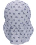 Детска лятна шапка с платка с UV 50+ защита Sterntaler - С котвички, 51 cm, 18-24 месеца, сива - 2t