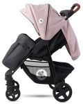 Детска количка с покривало Lorelli - Daisy, Black & Cameo Rose - 4t