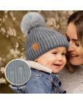 Детска зимна шапка KeaBabies - 6-36 месеца, сива, 2 броя - 6t