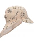 Детска лятна шапка с UV 50+ защита Sterntaler - С животни, 51 cm, 18-24 месеца, бежова - 3t