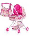 Детска количка за кукли Chipolino Ема - Цветна градинка - 1t