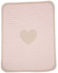 Детско одеяло David Fussenegger - Juwel, Сърце, 70 х 90 cm, розово - 1t