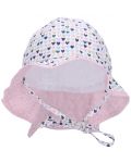 Детска шапка с UV 50+ защита Sterntaler - С цветни сърца, 51 cm, 18-24 месеца - 2t