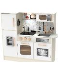 Детска дървена кухня Classic World - С хладилник, бяла - 1t