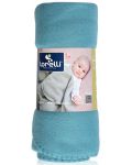 Детско поларено одеяло Lorelli - 75 х 100 cm, Stone Blue - 2t