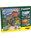 Детски пъзел 3 в 1  Haba - Динозаври - 1t