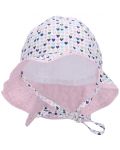 Детска шапка с UV 50+ защита Sterntaler - С цветни сърца, 47 cm, 9-12 месеца - 2t