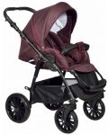 Комбинирана детска количка 2в1 Baby Giggle - Sesto, бордо - 3t