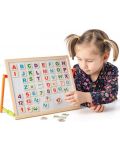 Детска магнитна дъска Woody - С буквички, цифри и две лица - 4t