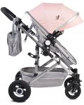 Детска комбинирана количка Moni - Ciara, розова - 5t