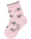Детски чорапи Sterntaler - С коронки, 27/30 размер, 5-6 години, розови - 1t