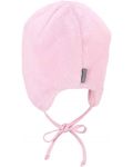 Детска зимна шапка ушанка Sterntaler - Мече, 47 cm, 9-12 месеца, розова - 4t
