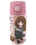 Детска бутилка от неръждаема стомана Graffiti Harry Potter Hermione - Със сламка, 500 ml - 1t
