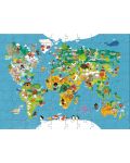 Детски пъзел Haba - Kарта на света, 100 части - 1t