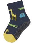 Детски чорапи със силикон Sterntaler - С животни, 17/18 размер, 6-12 месеца - 1t