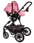 Детска комбинирана количка 3в1 Lorelli - Lora Set, розова - 8t