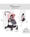 Бебешка лятна количка Hauck Eagle 4S, Pink/Grey, розова - 11t
