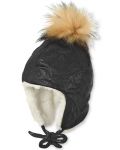 Детска зимна шапка-ушанка с пискюл Sterntaler - За момичета, 49 cm, 12-18 месеца - 1t