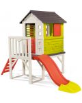 Детска къща за градината Smoby - С веранда и пързалка - 1t