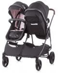 Детска количка за близнаци Chipolino - ДуоСмарт, синьо/розова - 5t
