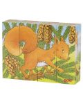 Детски дървени кубчета Goki - Горски животни - 3t