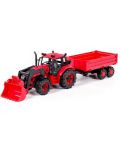 Детска играчка Polesie - Трактор с лопата и ремарке - 2t