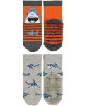 Чорапи със силиконова подметка Sterntaler - С акули, 19/20 размер, 12-18 месеца, 2 чифта - 2t
