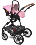 Детска комбинирана количка Lorelli - Lora Set, Candy Pink - 9t
