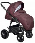 Детска количка Baby Giggle - Sesto, 3в1, бордо - 2t