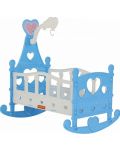 Детска играчка Polesie Toys - Легло за кукла Heart, синьо - 1t