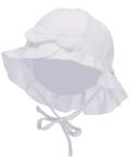 Детска шапка с UV 50+ защита Sterntaler - С панделка,  51 cm, 18-24 месеца, бяла - 1t