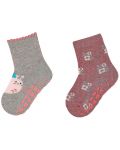 Детски чорапи с бутончета Sterntaler - С охлюв, 2 чифта, 21/22, 18-24 месеца - 1t