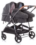 Детска количка за близнаци Chipolino - ДуоСмарт, синьо/розова - 2t