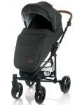 Детска комбинирана количка Lorelli - Crysta 3 в 1, Black - 3t