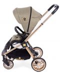 Детска количка 3 в 1 Kikka Boo Vicenza Luxury - Златиста, с кош за количка и столче за кола - 3t