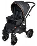 Детска количка Dorjan Basic Comfort Vip 2 в 1, тъмно сива - 3t
