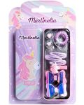 Детски комплект аксесоари за коса Martinelia - Little Unicorn, 10 части - 1t