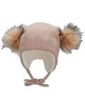 Детска зимна шапка с помпони Sterntaler - Момиче, 55 cm, 4-6 години - 1t