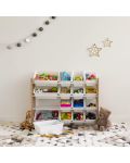 Детски органайзер за играчки и книжки Ginger Home - дърво-бял - 7t