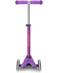 Детска тротинетка Micro - Mini Deluxe LED, Purple Pink - 3t