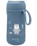 Детски термос със сламка Nuvita - 350 ml, Powder Blue - 1t